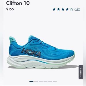 Hoka Clifton 10 Teal and Blue Sneakers